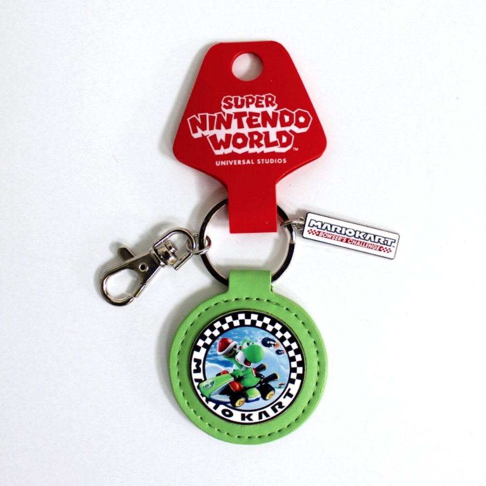 Universal Studios Super Nintendo World Mario Kart Yoshi Keychain Keyring